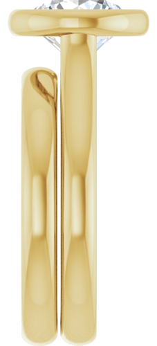 14K Yellow  8 mm Round Solitaire Engagement Ring Mounting (9)