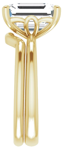 14K Yellow 10x8 mm Emerald Solitaire Engagement Ring Mounting (9)