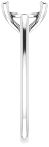 14K White   Rose  10 mm Round Solitaire Engagement Ring Mounting (4)