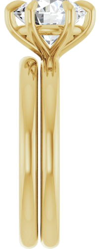 14K Yellow 8 mm Round Solitaire Engagement Ring Mounting (9)