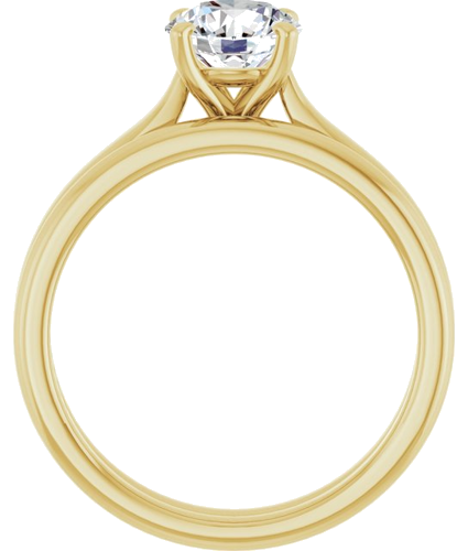 14K Yellow 6.5 mm Round Engagement Ring Mounting (7)