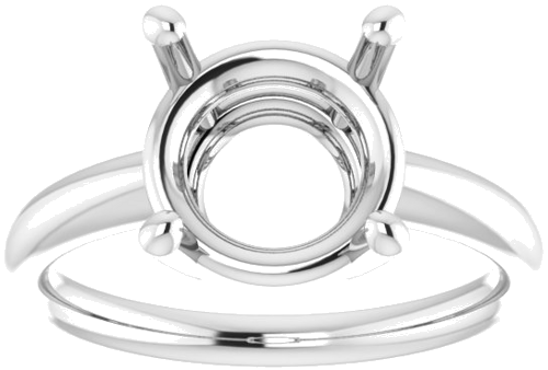 Sužadėtuvių Žiedas „Solitaire“ 585 Baltojo Aukso Round 10mm (3)