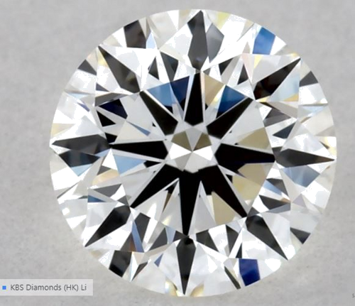 0.58 carat H-VVS2 Excellent cut Natūralus Round Deimantas (1)