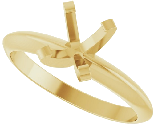 Sužadėtuvių Žiedas „Solitaire“ 585 Geltonojo Aukso Oval 7mm x 5mm (5)