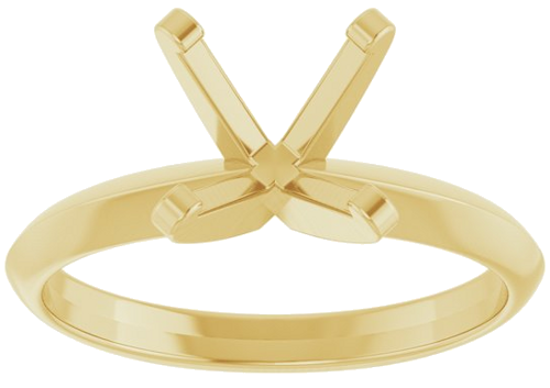 Sužadėtuvių Žiedas „Solitaire“ 585 Geltonojo Aukso Round 8mm (3)