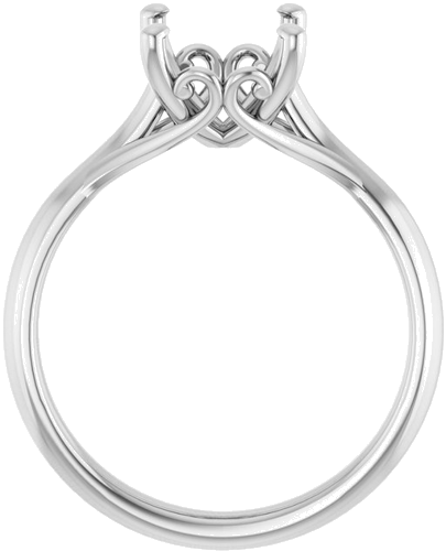 Platinum  10x8 mm Oval Solitaire Engagement Ring Mounting (2)