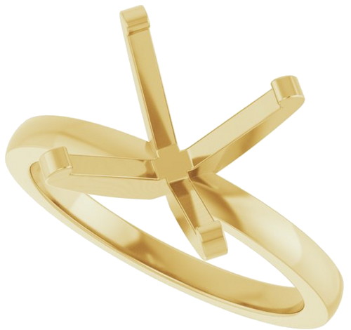 14K Yellow 10.7 mm Round 4-Prong Engagement Ring Mounting (5)