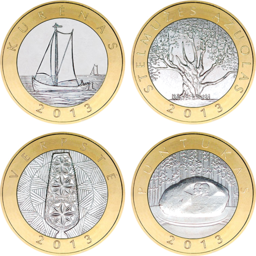 2013 Lithuania Natural and human creations 2 litas commemorative coins (1)