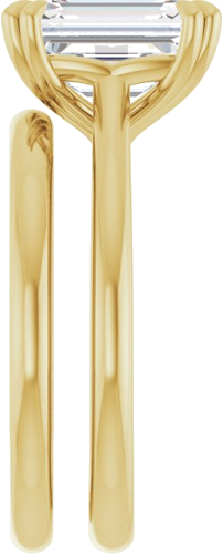 14K Yellow 9x7 mm Emerald Solitaire Engagement Ring Mounting (9)