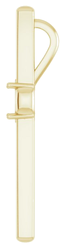 Pakabukas „Solitaire Cross“ 585 Geltonojo Aukso Oval 5mm x 3mm (3)