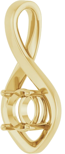 14K Yellow 6.5 mm Round Pendant Mounting (2)