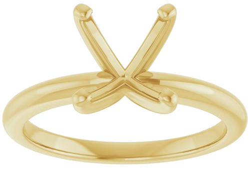 Sužadėtuvių Žiedas „Solitaire“ 417 Geltonojo Aukso Oval 10mm x 8mm (3)