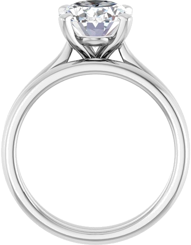 Sužadėtuvių Žiedas 18k white gold Oval 10mm x 8mm (7)