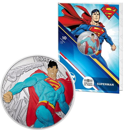 10 euro SUPERMAN 2025 French silver coin in BU card (1)