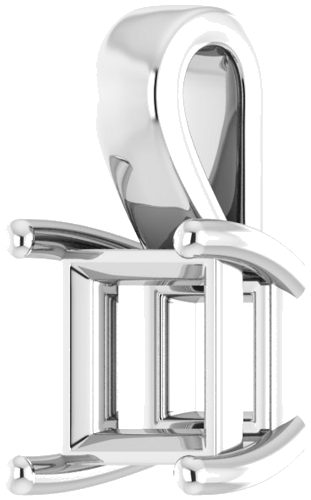 14K White 7 mm Square Pendant Mounting (2)