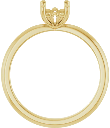 14K Yellow 7x5 mm Emerald Solitaire Engagement Ring Mounting (2)