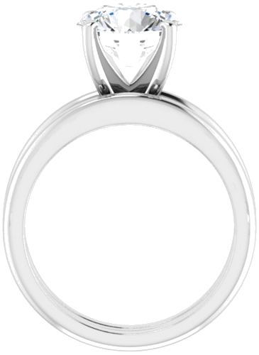 Platinum  8.8 mm Round Solitaire Engagement Ring Mounting (7)
