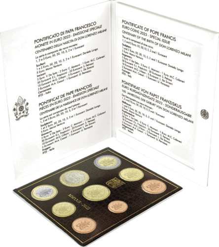2022 Ватикан Набор монет евро BU с монетой 5 евро (4)
