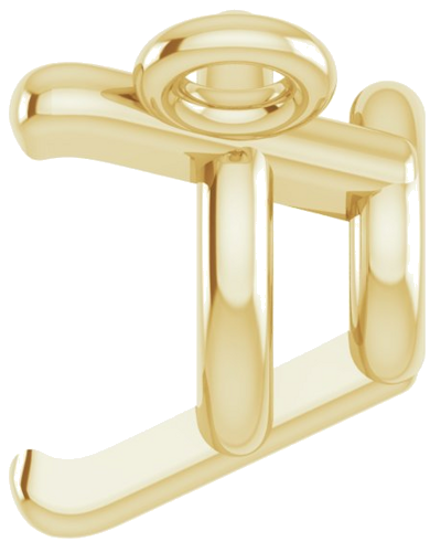 14K Yellow 5 mm Round 3-Prong Necklace Center (3)