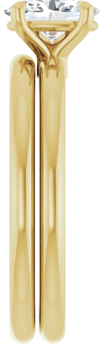 Sužadėtuvių Žiedas 585 Geltonojo Aukso Oval 7mm x 5mm (9)