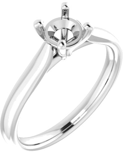 Sužadėtuvių Žiedas „Solitaire“ 585 Baltojo Aukso Round 5.5mm (1)