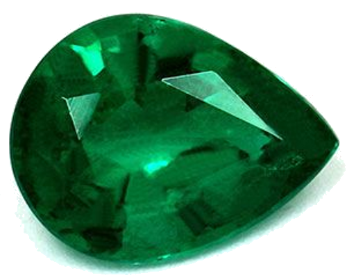 1.37 carat GREEN Pear Smaragdas (1)