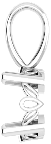 Pakabukas „Round 4-Prong Scroll Setting®“ 585 Baltojo Aukso Round 6mm (3)