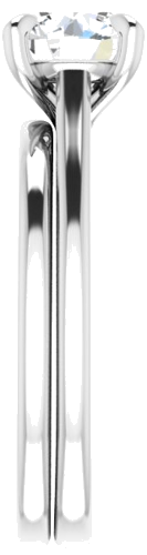 14K White  7 mm Round Solitaire Engagement Ring Mounting (9)