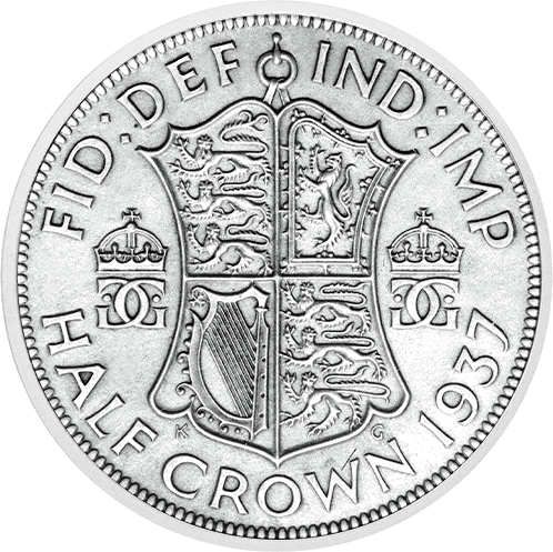 Pusė Kronos George VI Didžioji Britanija vario-nikelio moneta (2)