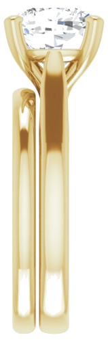 Sužadėtuvių Žiedas „Solitaire“ 585 Geltonojo Aukso Cushion 8mm (9)