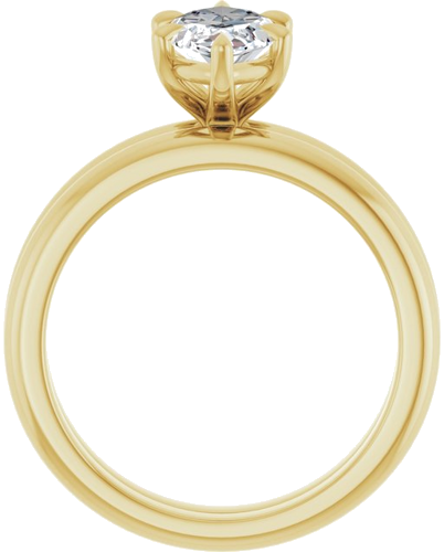 Sužadėtuvių Žiedas 585 Geltonojo Aukso Marquise 12mm x 6mm (7)