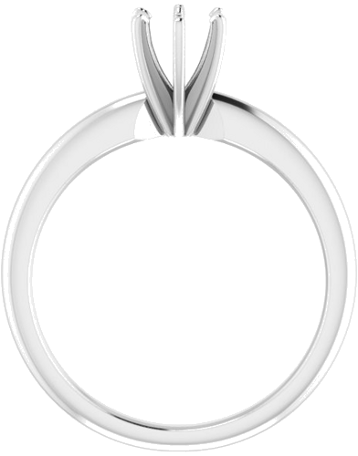 Sužadėtuvių Žiedas „Solitaire“ 585 Baltojo Aukso Round 5mm x 5.3mm (2)