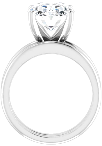 Platinum  12x10 mm Oval Solitaire Engagement Ring Mounting (7)
