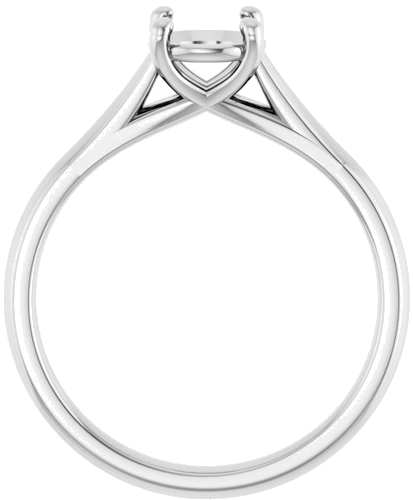 14K White 6.5 mm Round Solitaire Engagement Ring Mounting (2)