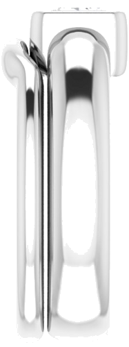 14K White 5.5 x 5.5 mm Square Half Bezel Solitaire Engagement Ring Mounting (9)