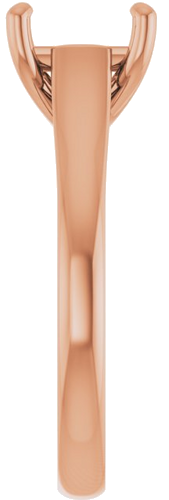 14K Rose 6.5 mm Square Solitaire Engagement Ring Mounting (4)