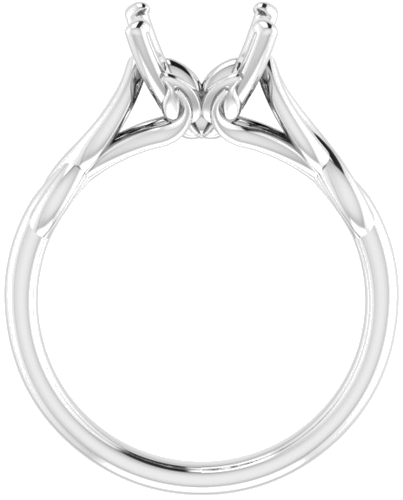 14K White  8.8 mm Round Solitaire Engagement Ring Mounting (2)