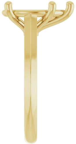 14K Yellow 12x8 mm Pear Solitaire Engagement Ring Mounting (4)