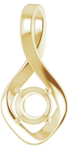 14K Yellow 6 mm Round Pendant Mounting (1)