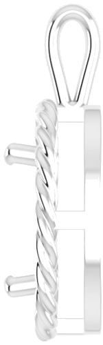 Pakabukas „Rope“ 925 Sidabro Oval 12mm x 10mm (3)