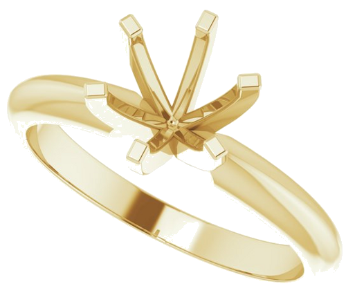 Sužadėtuvių Žiedas „Light Solitaire“ 585 Geltonojo Aukso Round 6mm x 6.6mm (5)