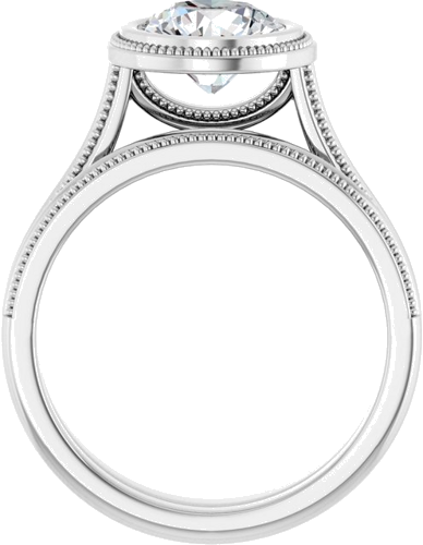 14K White 7.4 mm Round Engagement Ring Mounting (7)