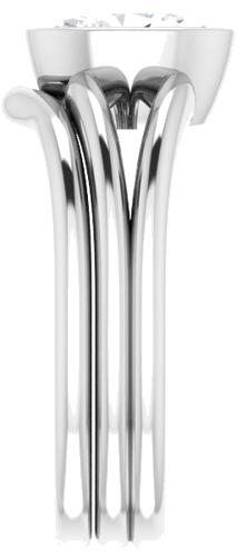 Sužadėtuvių Žiedas „Bezel-Set Solitaire“ 925 Sidabro Oval 8mm x 6mm (9)