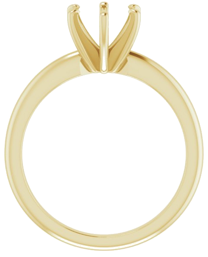 14K Yellow  7 mm Round Solitaire Engagement Ring Mounting (2)