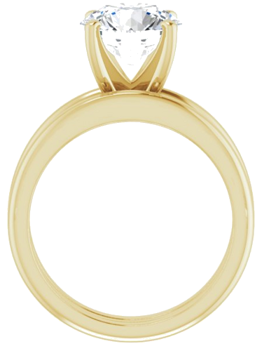 14K Yellow  8.8 mm Round Solitaire Engagement Ring Mounting (7)