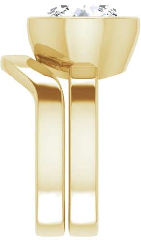 14K Yellow 11 mm Round Solitaire Engagement Ring Mounting (9)