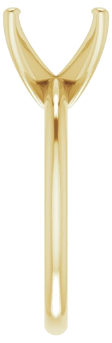 14K Yellow  11x9 mm Oval Solitaire Engagement Ring Mounting (4)