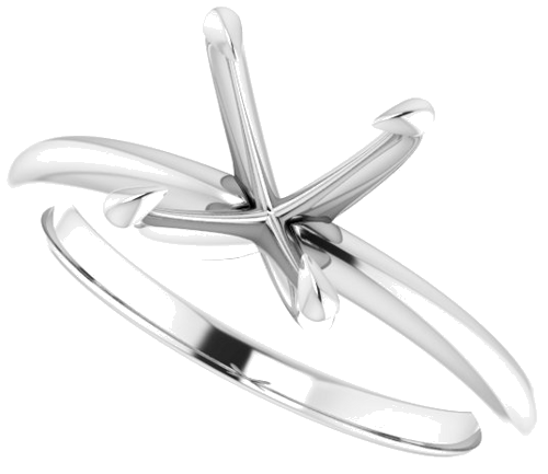 Sužadėtuvių Žiedas „Solitaire“ 585 Baltojo Aukso Square 6mm (5)