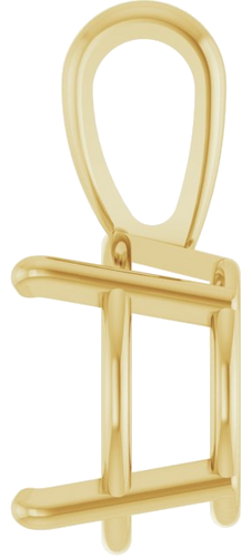 14K Yellow 10 mm Round 4-Prong Pendant Mounting (3)