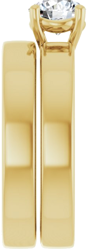 Sužadėtuvių Žiedas „Solitaire“ 585 Geltonojo Aukso Round 5.8mm (9)